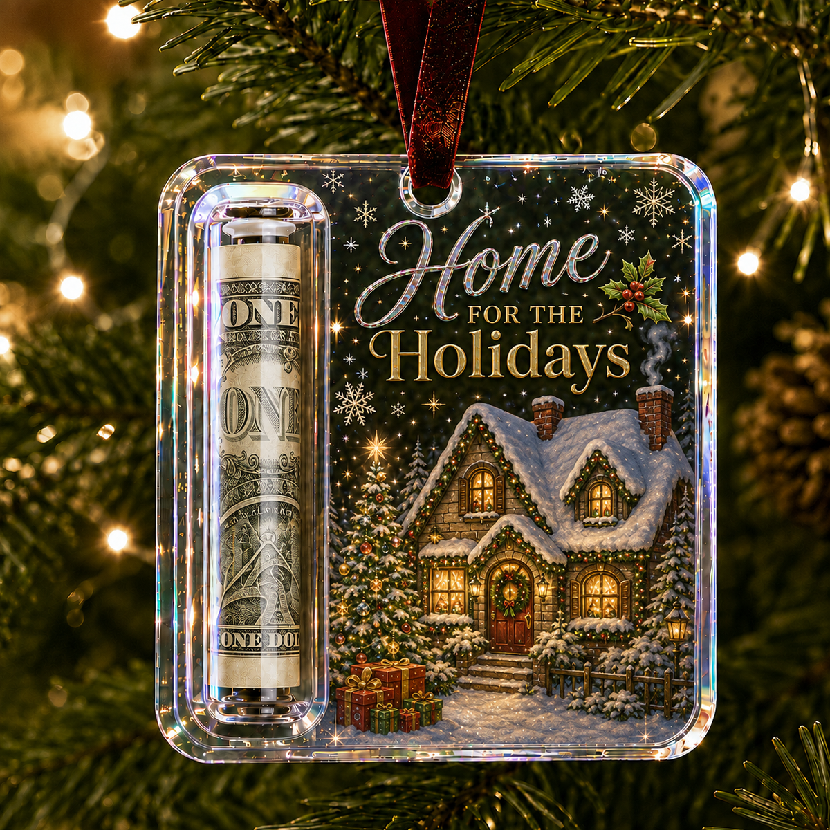 Christmas Cash Gift Holder Ornament