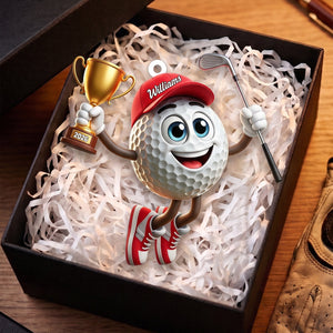 Personalized Keychain – Golf & Trophy Design | A Unique Gift For Golf Lovers And Winners