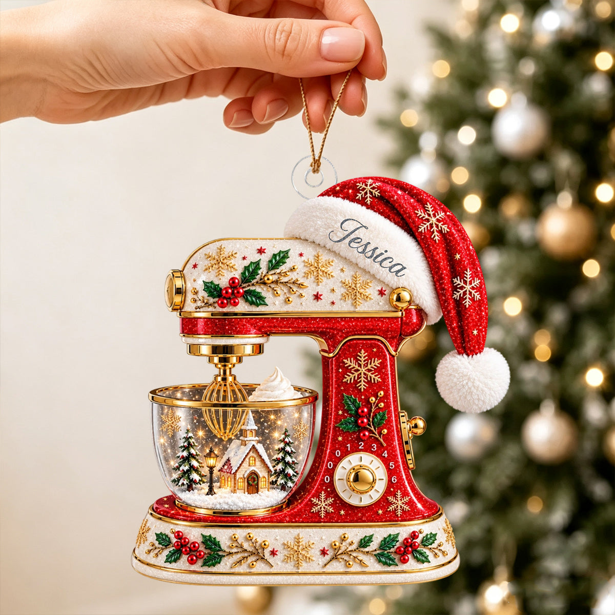 Just a Girl Who Loves Baking Mixer Personalized Christmas Ornament Kitchen Mixer Keepsake Baking Gift for Bakers