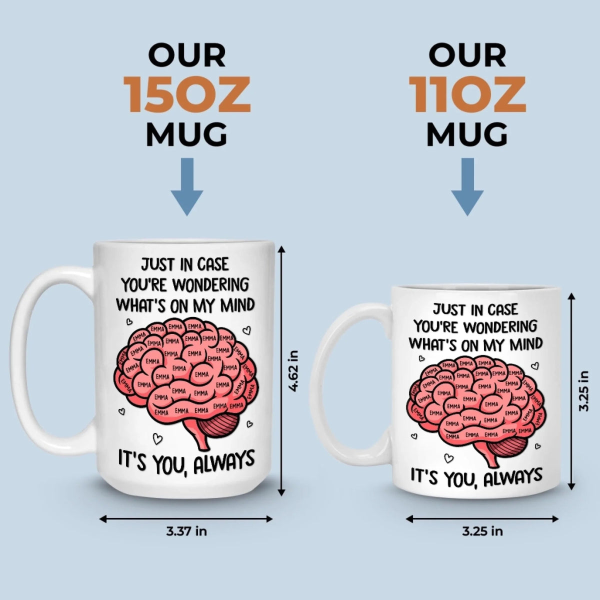 Custom Mug - Personalized Anniversary Wedding Gifts For Husband And Wife, Him And Her