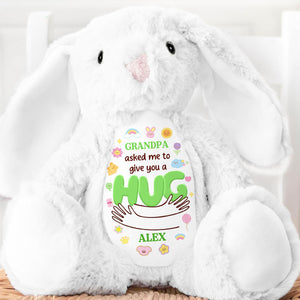 Grandma's Hug - Personalized Custom Easter Bunny Plush Gift For Family Members