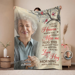 Forever in Your Arms - Personalized Memorial Blanket With Photo