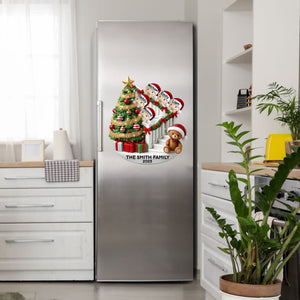 Family Members On Christmas Stairs Personalized Decal