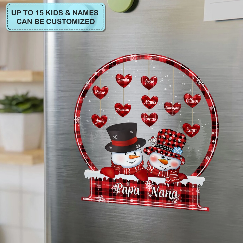 Personalized Snowman Grandma, Mom Decal/Sticker