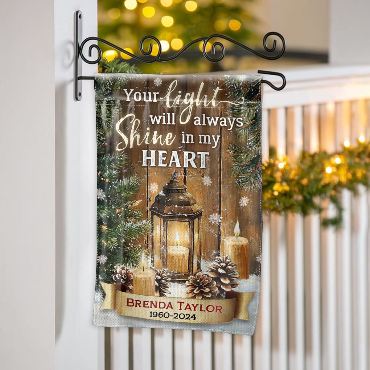 Your Light Will Always Shine - Personalized Memorial Garden Flag