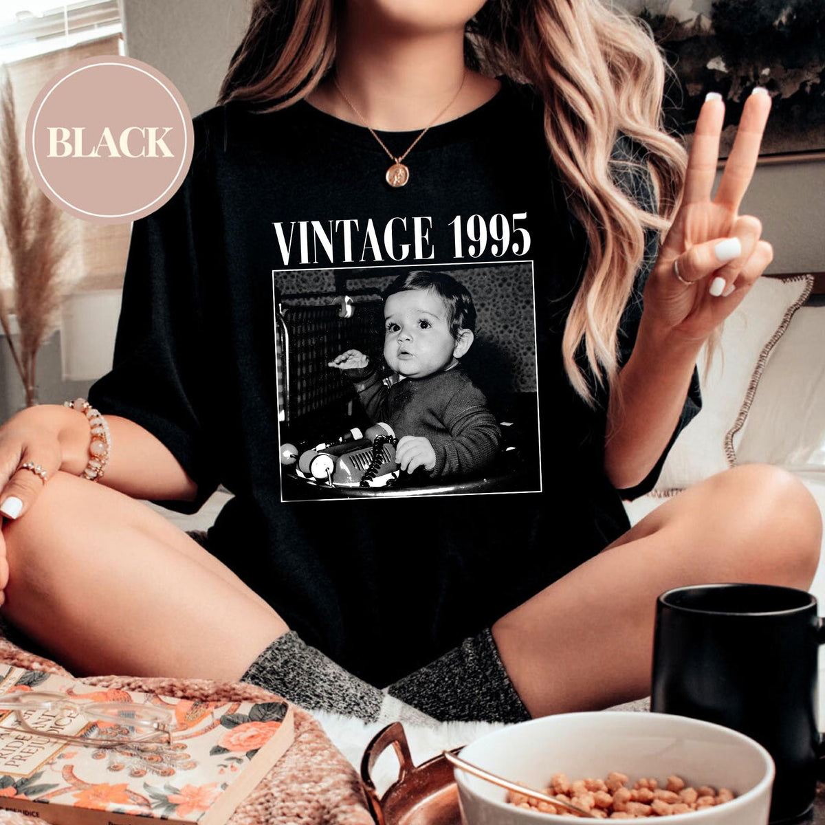 Custom Photo Vintage Personalised T Shirt