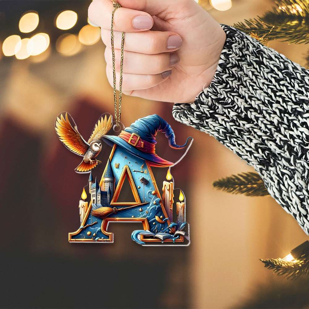 Magic Castle Owls And Wizards Personalized Christmas Acrylic Ornament