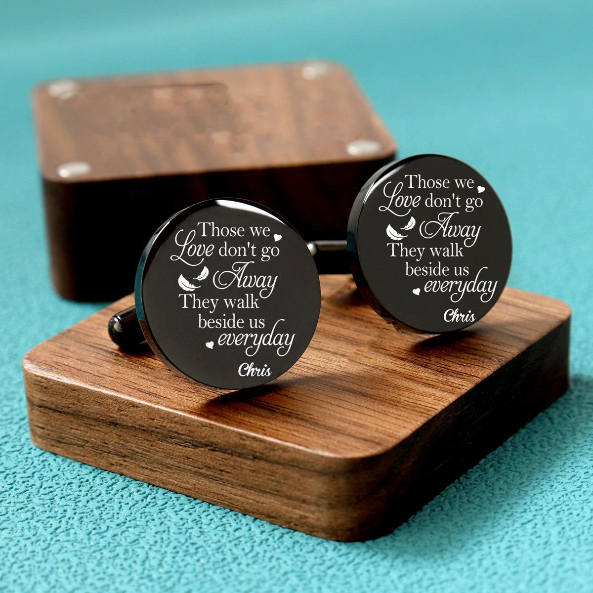 personalized Memorial cufflinks-Remembrance Gift
