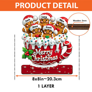 Merry Christmas - Personalized Family Cookie Plaque