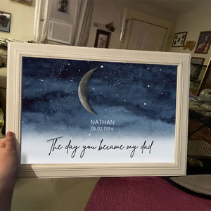 Starry Night Birth Moon Phase The Days You Became Our Dad Personalized Poster