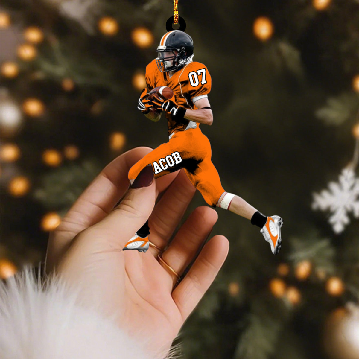 Custom Name Number & Design Personalized American Football Acrylic Ornament