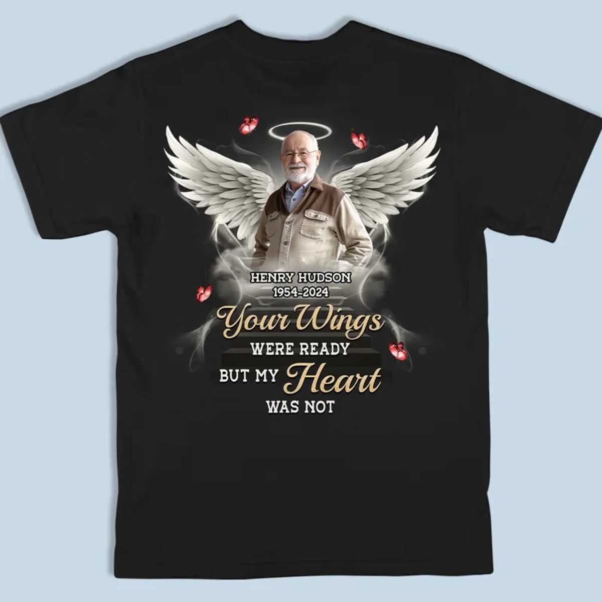 Custom Photo Always In My Heart - Memorial Personalized Unisex T-shirt