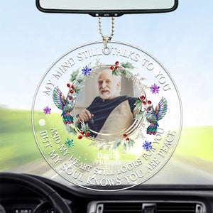 Custom Photo My Mind Still Talks To You - Personalized Circle Acrylic Ornament