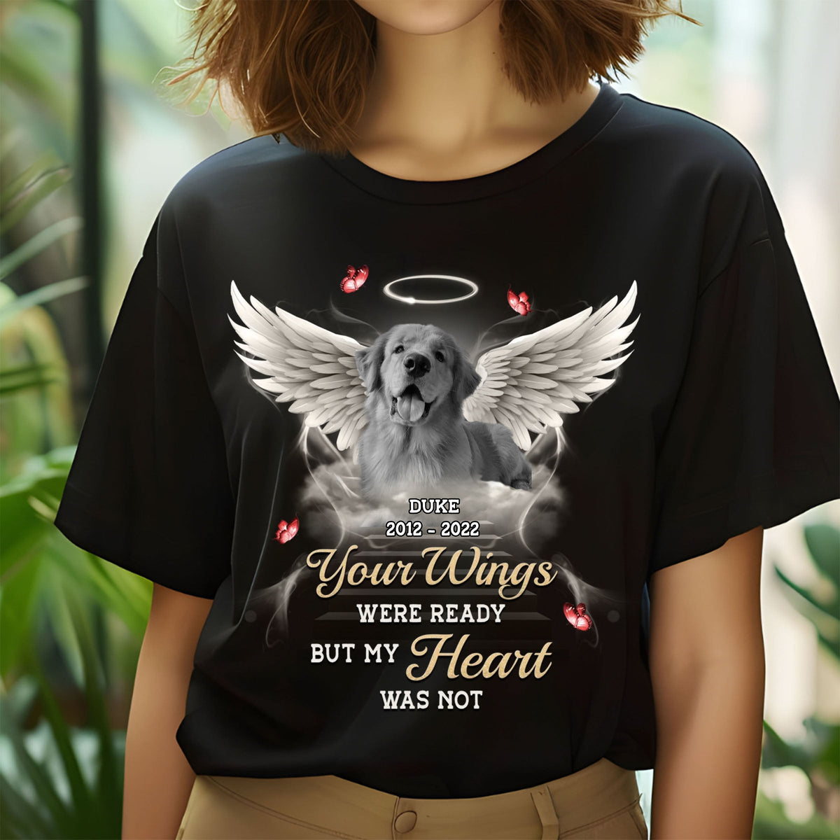 Custom Photo Always In My Heart - Memorial Personalized Unisex T-shirt