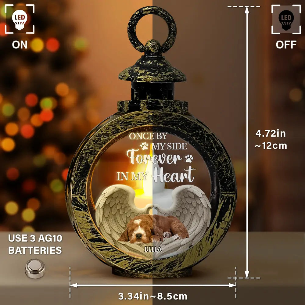 Custom Pet Photo & Name Some Angels Choose Fur Instead Of Wings - Personalized Candlelight Lantern Ornament