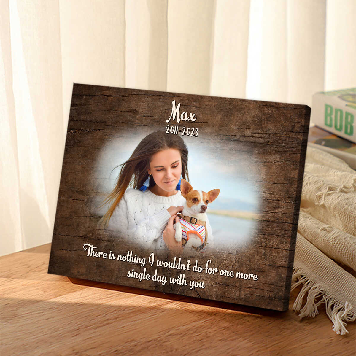 In Loving Memory Personalized Photo Canvas Memorial Gift For Dog Lover