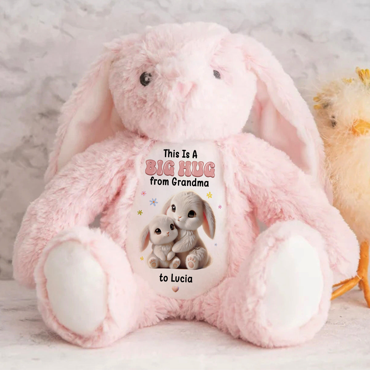 A Sweet Hug From Nana - Personalized Custom Easter Bunny Plush Gift For Family Members