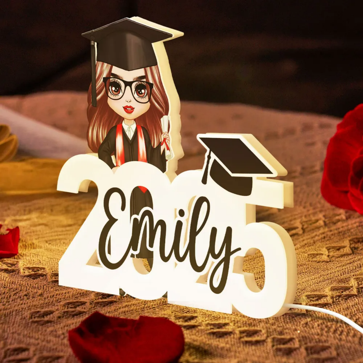 Custom 2025 Graduation Light Box - Personalized New Chapter Night Light Gift