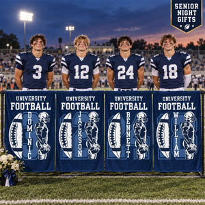 Personalized Football Team Flannel Blanket – Custom Player Name & Number Throw | Senior 2027 Keepsake