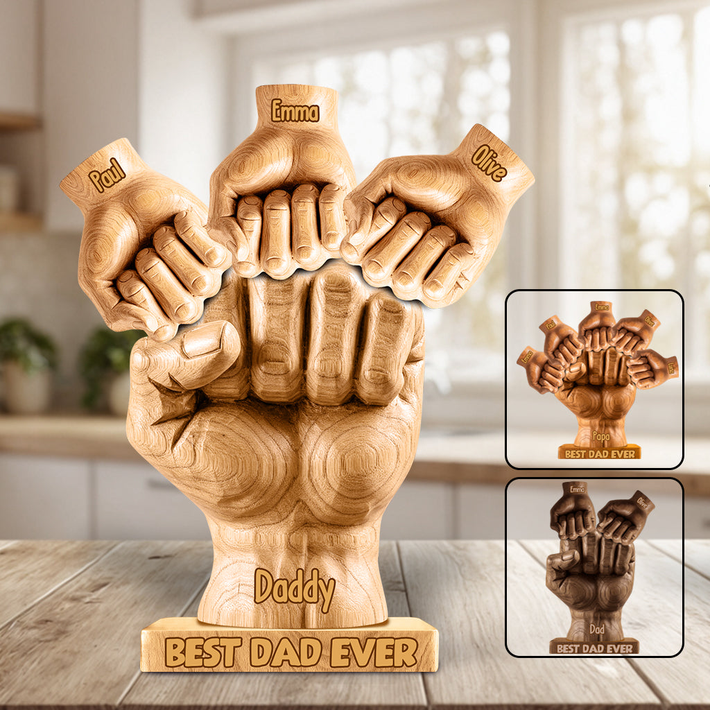 Best Dad Ever - Personalized Father Custom Shaped Acrylic Plaque For Father Gift