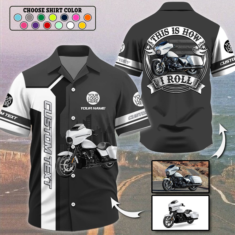 This Is How I Roll - Personalized Upload Vechicle Photo For Biker Personalized Hawaiian Shirt