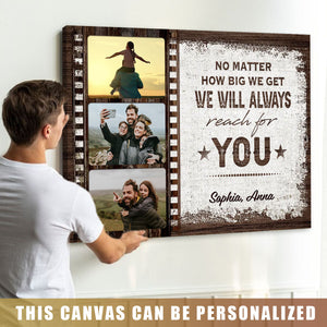 TO US YOU ARE THE WORLD – Custom Photo & Name Canvas Print For Dad, Husband