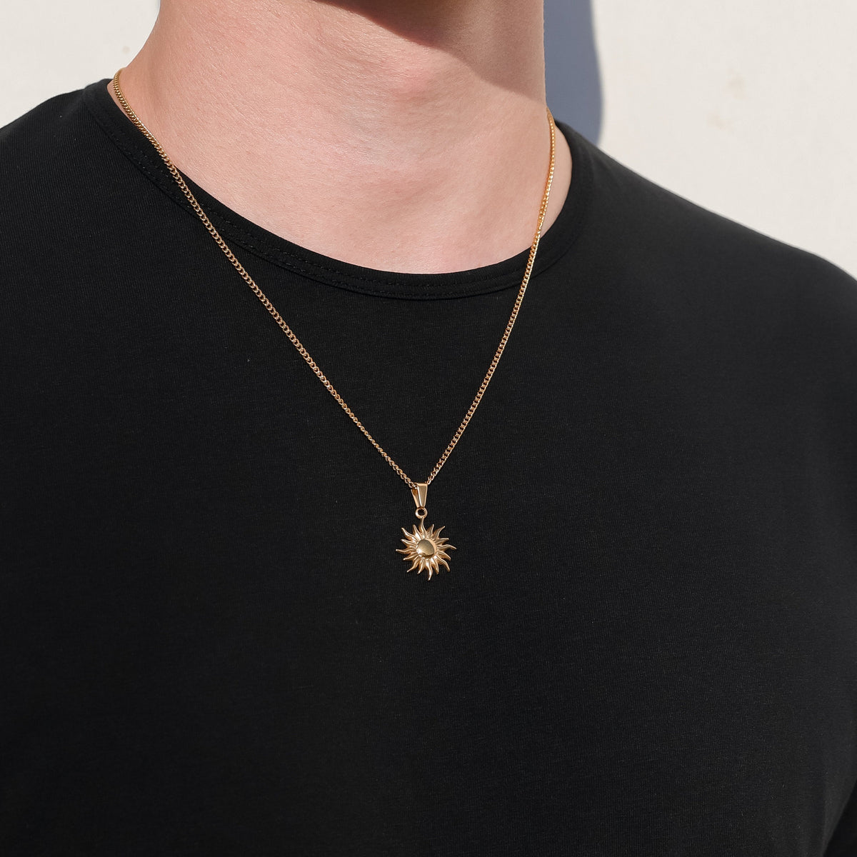 Sun Star Pendant Necklace Jewelry Gift for Man Boyfriend Gift for Him