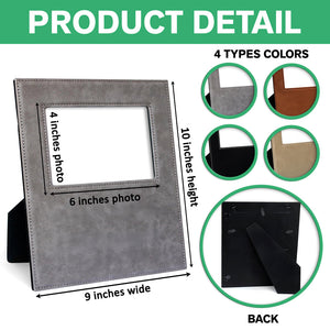 Custom Photo Daddy We Lover You - Personalized Leather Frame Gift For Father's Day, Birthday