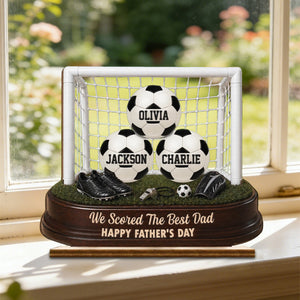 Custom Soccer World Cup Wooden Plaque - Personalized Father's Day Gifts For Dad, Grandpa, Soccer Lovers, Sports Fans, Sports Lovers - Game Day, Dad Day