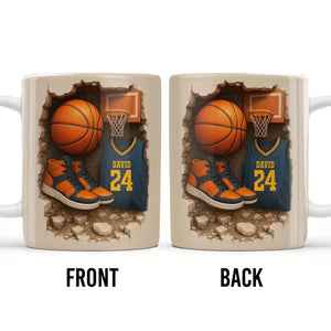 Sneakers And Jersey, Personalized Custom Coffee Mug, Gift For Basketball Players