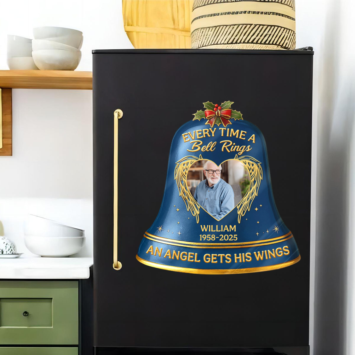 Every Time A Bell Rings - Custom Photo Memorial Personalized Sticker/Decal