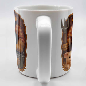 Livestock Farmer With Pig And Chicken, Personalized Custom Coffee Mug, Gift For Farmers