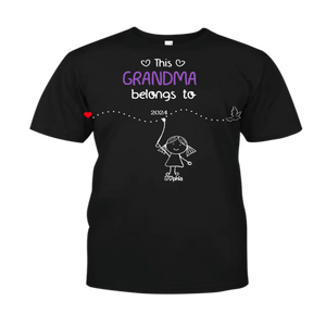 Personalized Grandma With Kids Names & Birth Years, Custom Family Timeline T-Shirt Gift