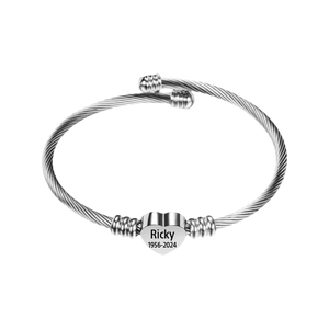 Personalized Heart Name&Date Memorial Bracelet