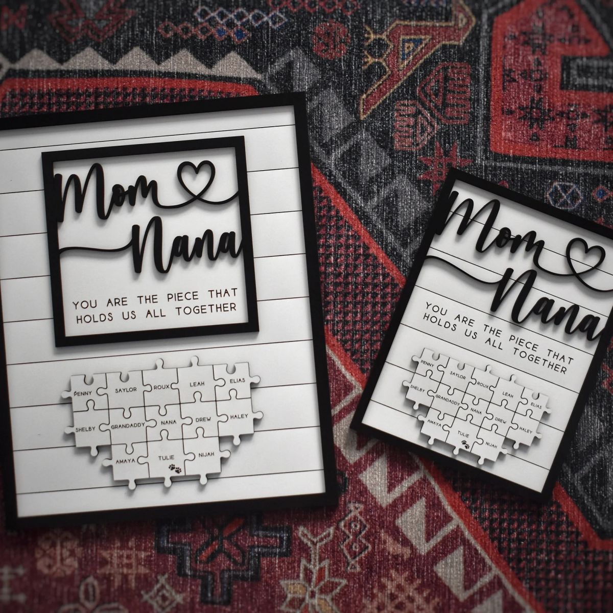 You are the Piece That Holds Us Together-Personalized Puzzle Plaque