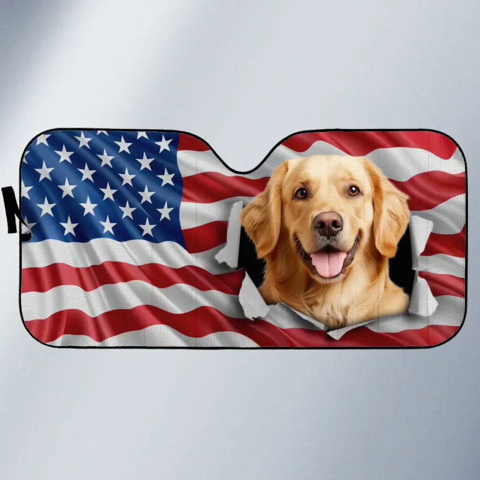 Dog & Cat Personalized Custom Auto Windshield Sunshade, Car Window Protector