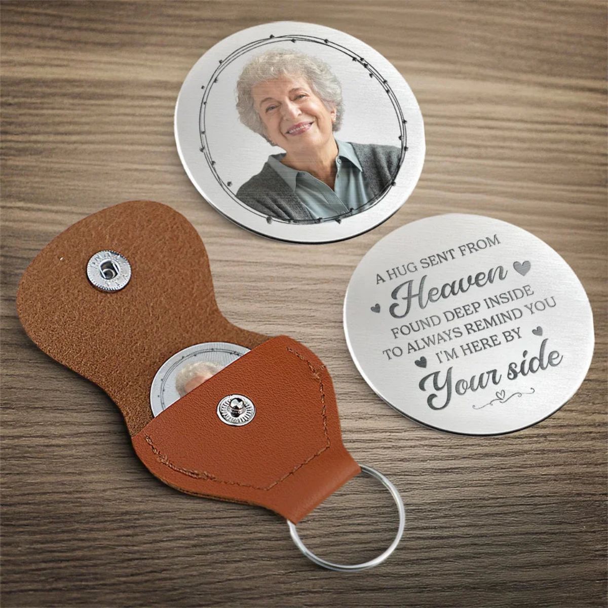 A Beautiful Soul, Forever Cherished - Memorial Personalized Custom Keychain Pocket Hug
