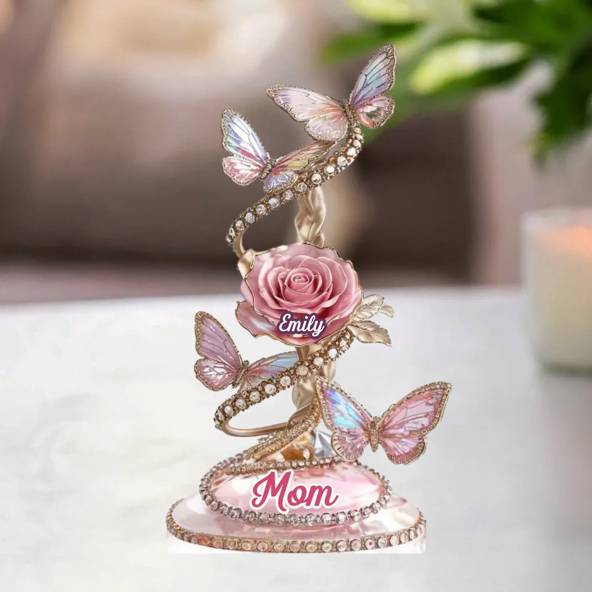 Each Rose Holds A Piece Of Your Heart - Family Personalized Acrylic Plaque - Mother's Day Gift