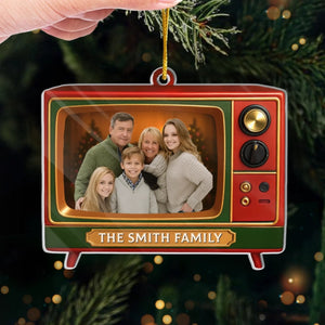 Bringing Family Moments To Screen - Custom Photo Acrylic Ornament - Personalized Christmas Gifts