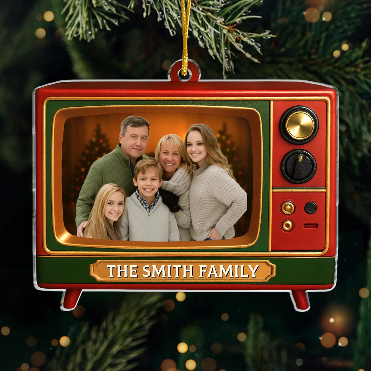Bringing Family Moments To Screen - Custom Photo Acrylic Ornament - Personalized Christmas Gifts