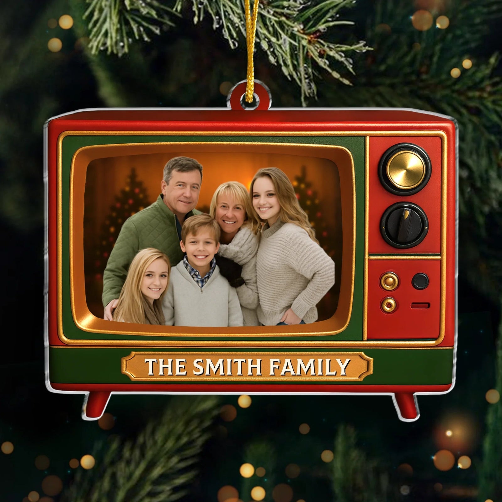 Bringing Family Moments To Screen - Custom Photo Acrylic Ornament - Personalized Christmas Gifts