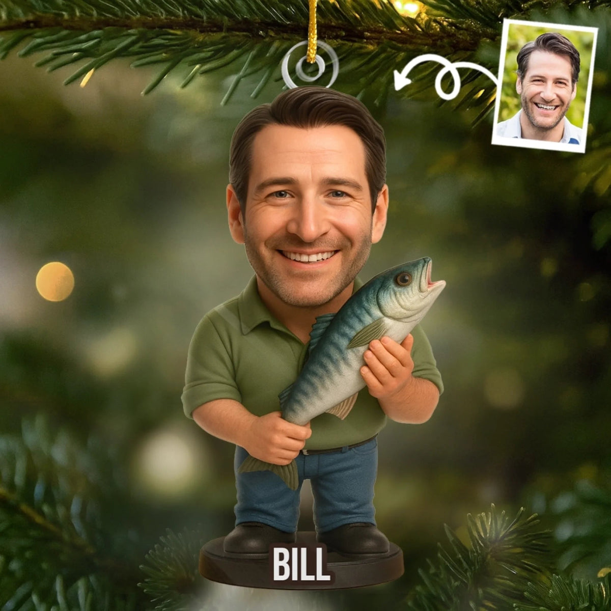 Custom Photo Personalized Christmas Birthday Fishing Gifts For Fisherman - Master Angler