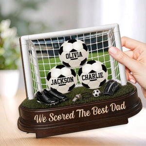 Custom Soccer World Cup Wooden Plaque - Personalized Father's Day Gifts For Dad, Grandpa, Soccer Lovers, Sports Fans, Sports Lovers - Game Day, Dad Day