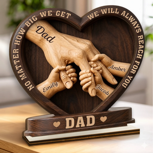 Custom Wooden Plaque - Personalized Father's Day Birthday Gifts For Dad, Grandpa - Crafted With Love