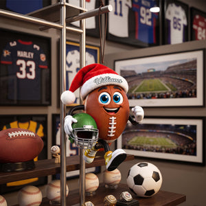 Personalized The running American football player Hanging Ornament - Custom Holiday Sports Decor For Backpacks & Christmas Trees