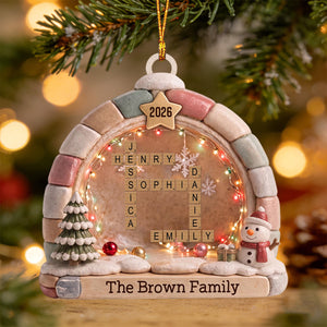 "Our Family" – Personalized Acrylic Hanging Ornament | Gift For Family Lovers