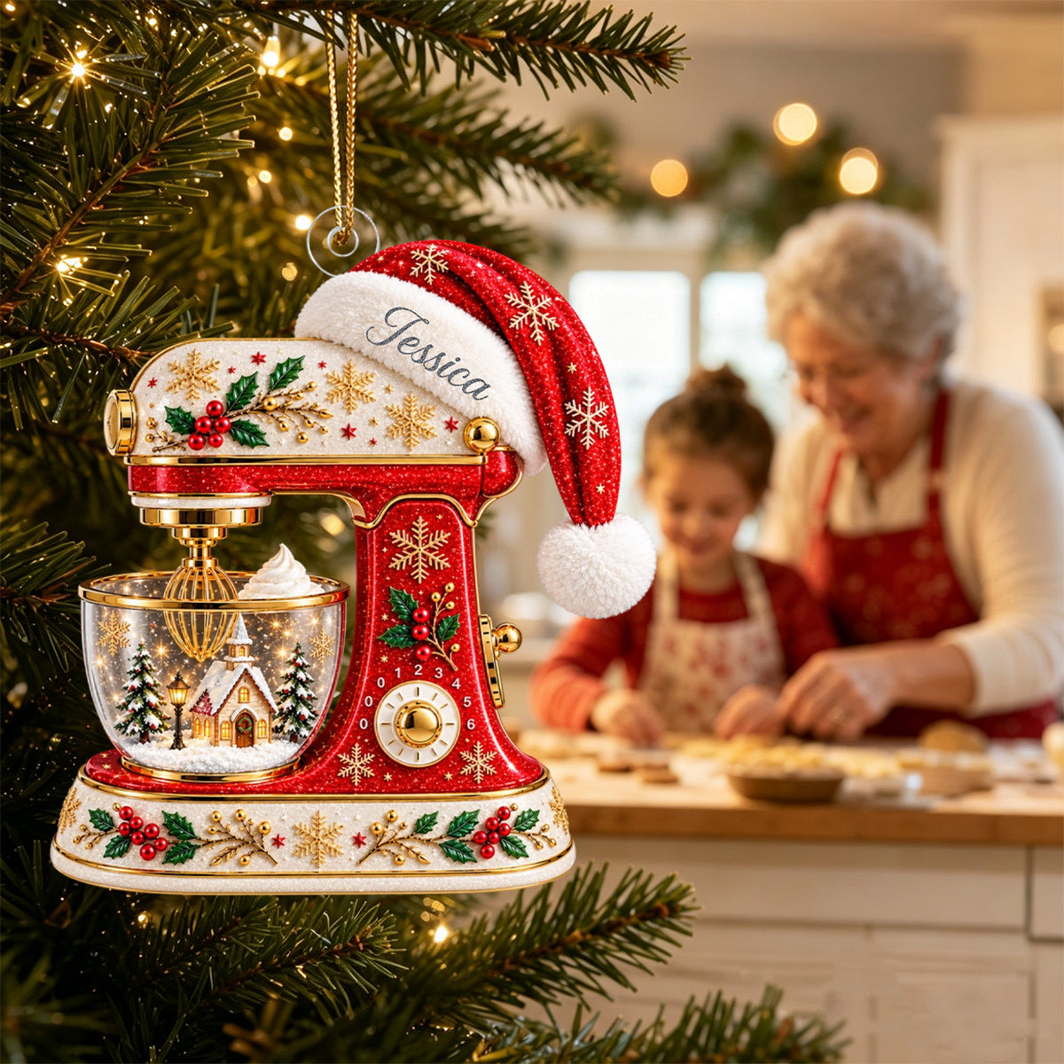 Just a Girl Who Loves Baking Mixer Personalized Christmas Ornament Kitchen Mixer Keepsake Baking Gift for Bakers