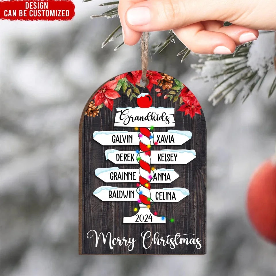 Custom Family Christmas - Personalized Wooden Ornament, Christmas Gift