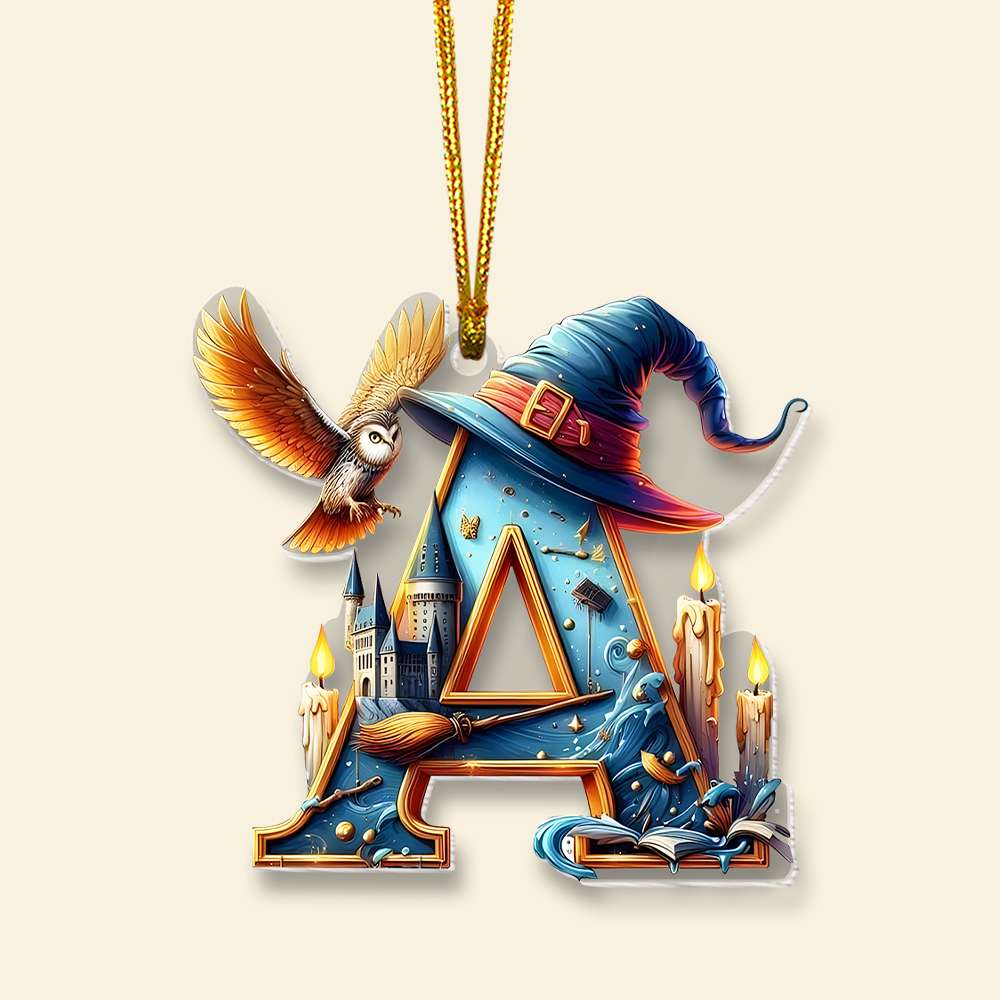 Magic Castle Owls And Wizards Personalized Christmas Acrylic Ornament