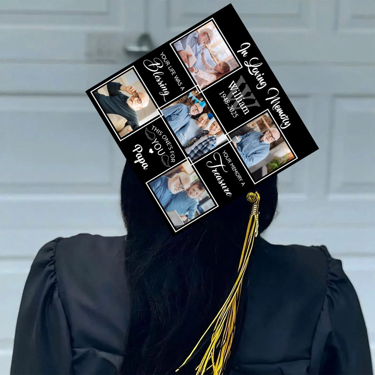 Loved Beyond Words Missed Beyond Measure - Personalized Graduation Cap Topper